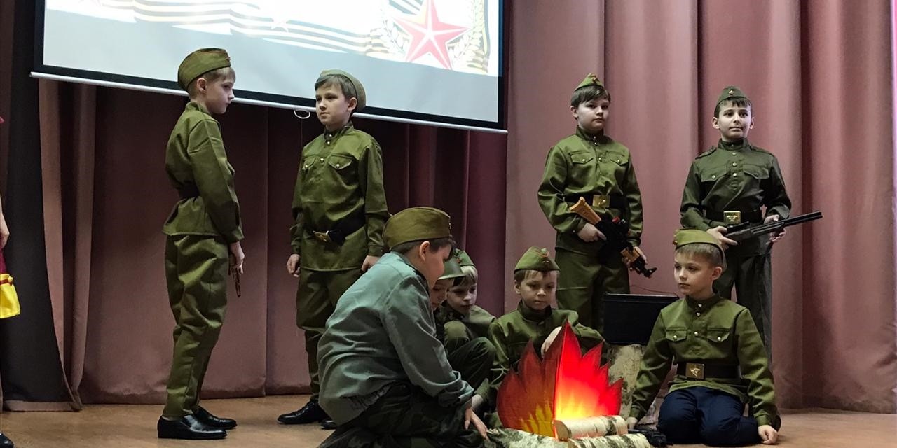 Конкурс инсценированной военно-патриотической песни в Гжельской СОШ